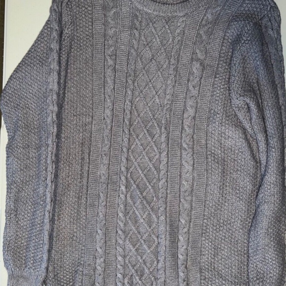 Rocorose Women's knitted Sweater Long Sleeve Crew Neck Pullover Gray XL BRANDNEW - Picture 2 of 6